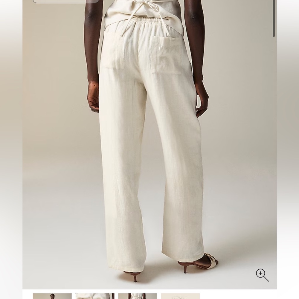 J.Crew Women’s Soleil Pants in linen - Picture 3 of 7